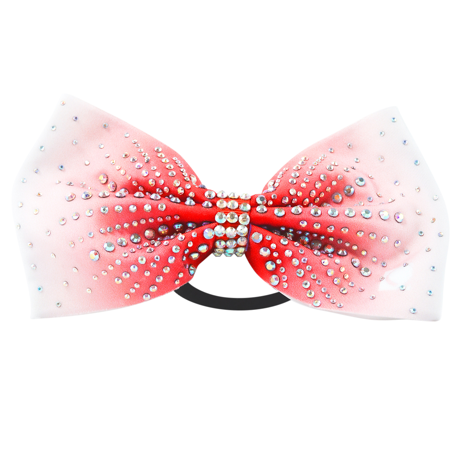 Red Ombre Rhinestone Bow