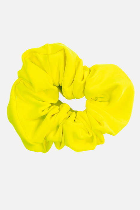 Neon Yellow Lycra Scrunchie