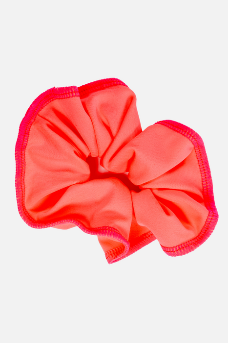 Orange Pink Lycra Scrunchie