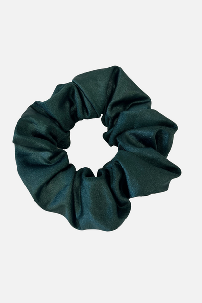 Green Wetlook Lycra Scrunchie