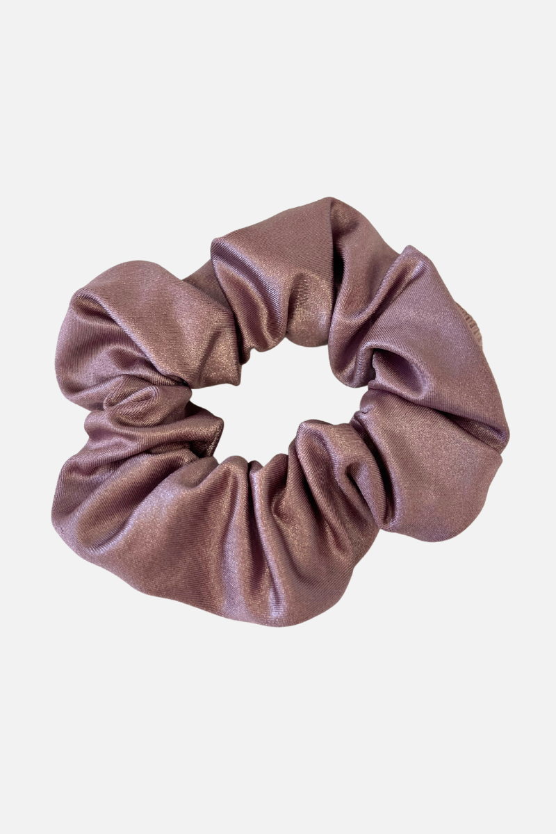 Pink Wetlook Lycra Scrunchie