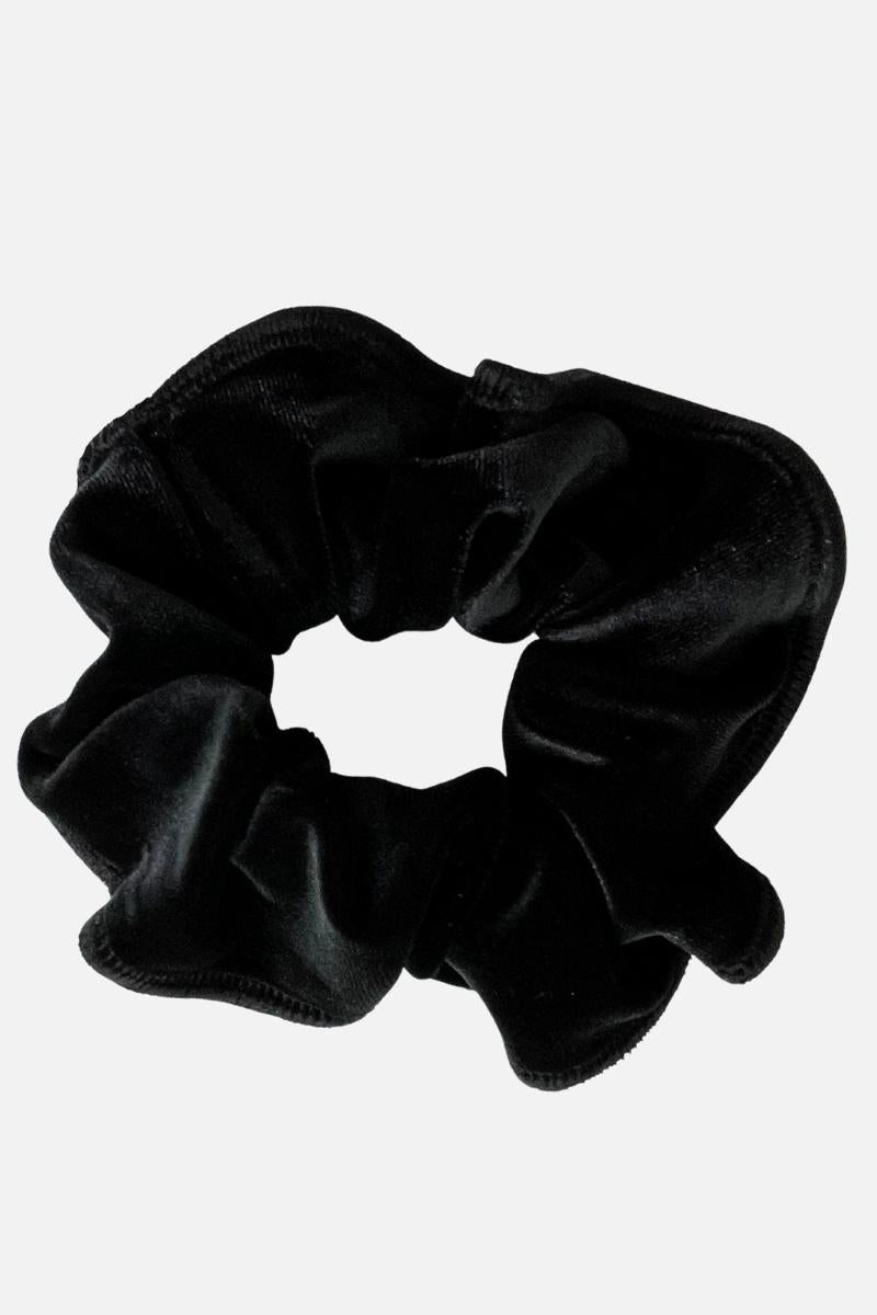 black velour scrunchie