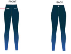 Sublimated Leggings Sizing Set