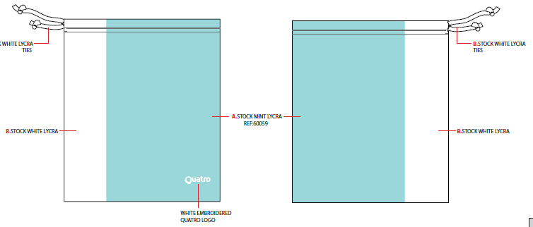 Mint and White Handguard bag