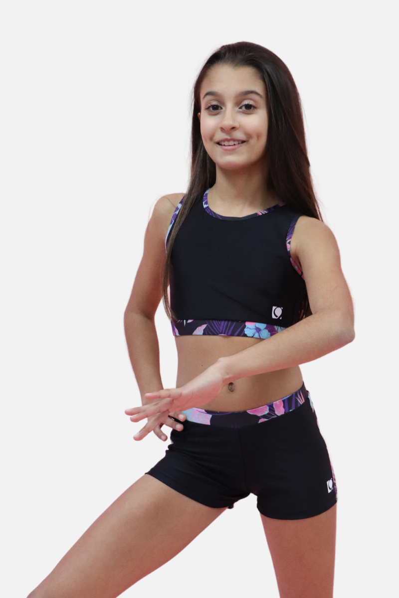 Bengal crop top set by Quatro Gymnastics — Quatro Apparel Inc