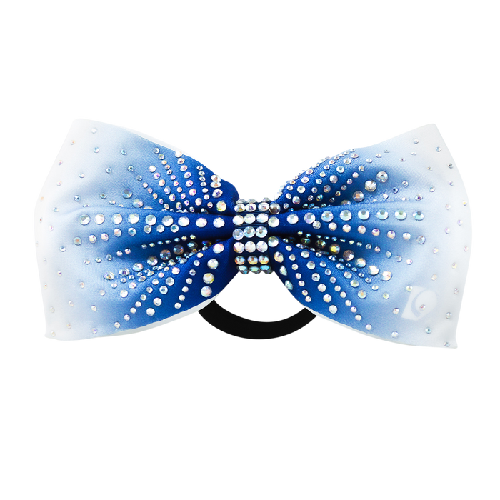 Blue Ombre Rhinestone Bow