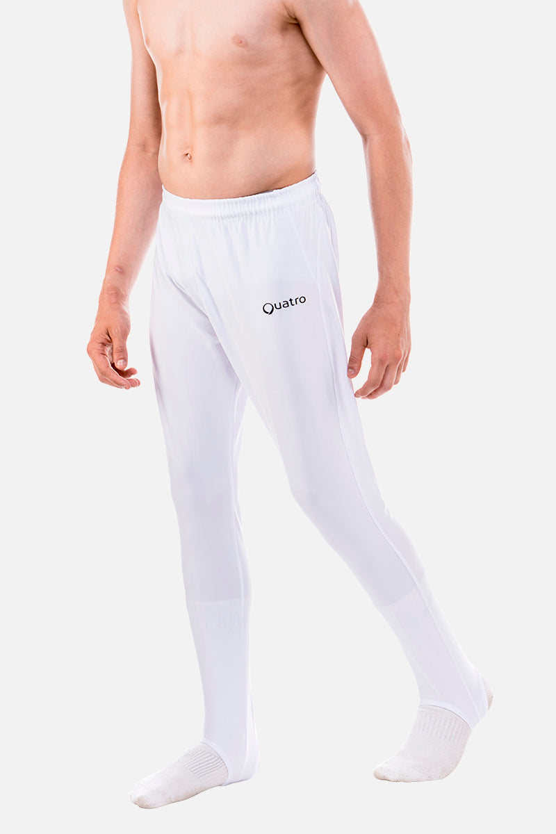 Mens White Competition Pants — Quatro Apparel Inc