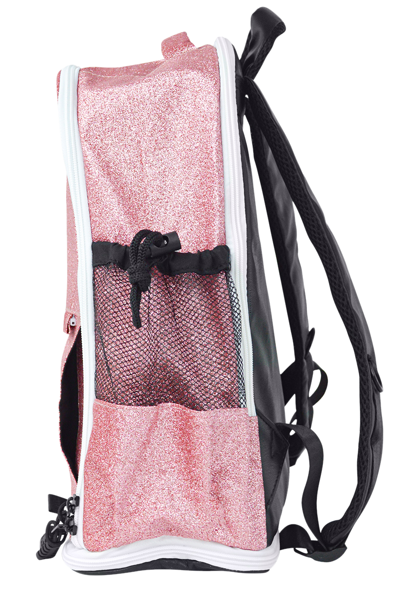 Pink Glitter Backpack by Quatro Gymnastics Quatro Apparel Inc