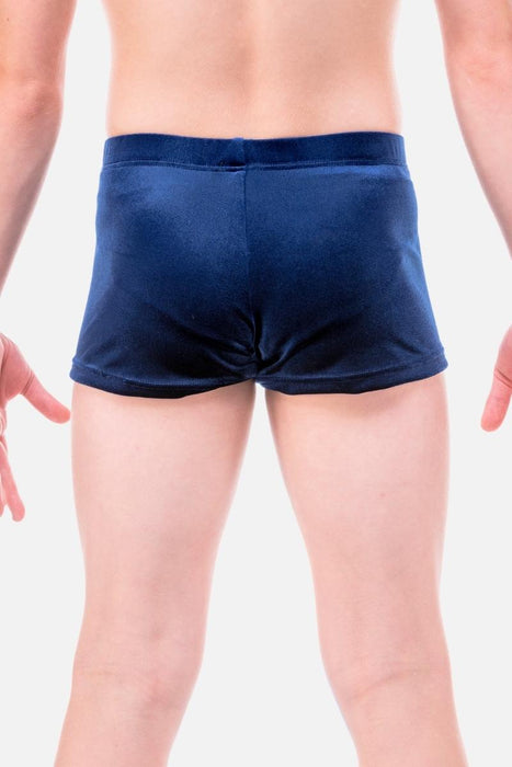 Navy Velour Shorts